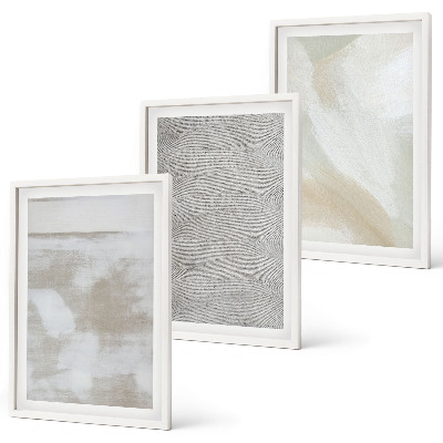 Conjunto de 3 quadros com moldura Design moderno abstrato