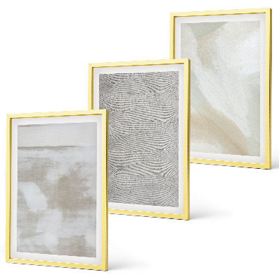 Conjunto de 3 quadros com moldura Design moderno abstrato
