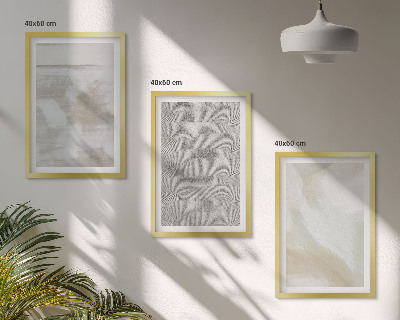 Conjunto de 3 quadros com moldura Design moderno abstrato