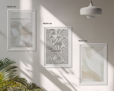 Conjunto de 3 quadros com moldura Design moderno abstrato