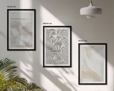 Conjunto de 3 quadros com moldura Design moderno abstrato