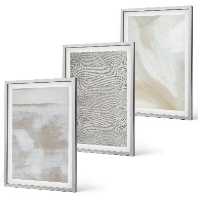 Conjunto de 3 quadros com moldura Design moderno abstrato