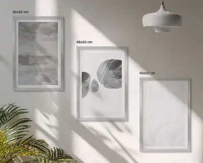 Conjunto de quadros para sala de estar com estruturas modernas abstratas