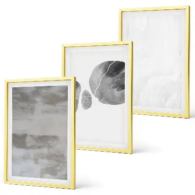 Conjunto de quadros para sala de estar com estruturas modernas abstratas