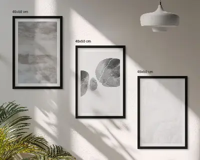 Conjunto de quadros para sala de estar com estruturas modernas abstratas