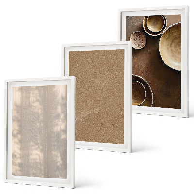 Conjunto de 3 quadros com moldura Estruturas de textura minimalistas