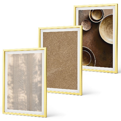 Conjunto de 3 quadros com moldura Estruturas de textura minimalistas