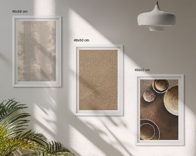 Conjunto de 3 quadros com moldura Estruturas de textura minimalistas