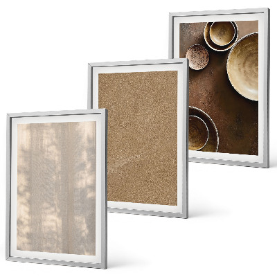 Conjunto de 3 quadros com moldura Estruturas de textura minimalistas