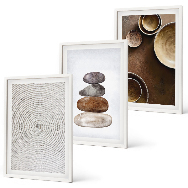 Conjunto de quadros para sala de estar Texturas na arte moderna