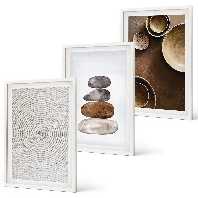 Conjunto de quadros para sala de estar Texturas na arte moderna