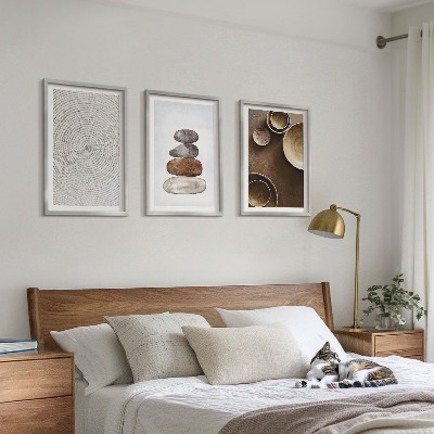 Conjunto de quadros para sala de estar Texturas na arte moderna