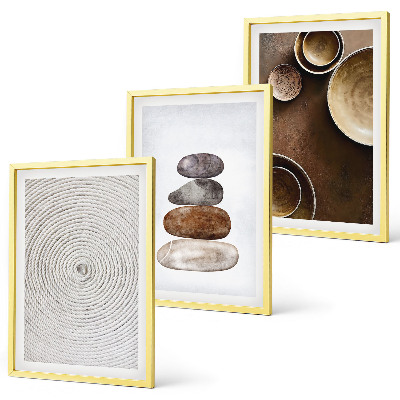 Conjunto de quadros para sala de estar Texturas na arte moderna