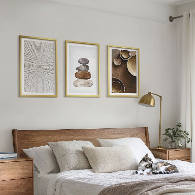 Conjunto de quadros para sala de estar Texturas na arte moderna