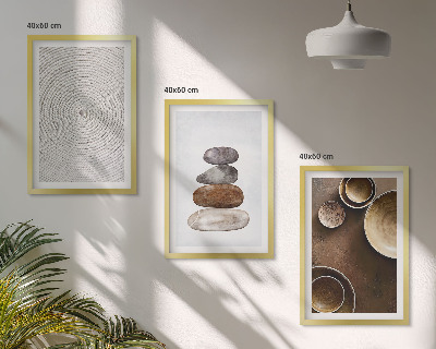 Conjunto de quadros para sala de estar Texturas na arte moderna