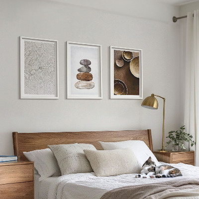 Conjunto de quadros para sala de estar Texturas na arte moderna
