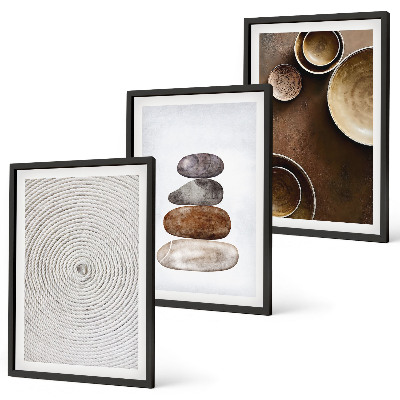Conjunto de quadros para sala de estar Texturas na arte moderna