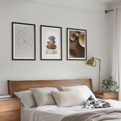Conjunto de quadros para sala de estar Texturas na arte moderna