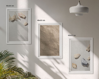 Composição de quadros moderna estruturas naturais da praia de pedras