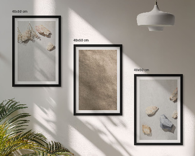 Composição de quadros moderna estruturas naturais da praia de pedras
