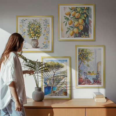 Composição de quadros Limoeiros à beira-mar