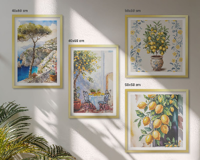 Composição de quadros Limoeiros à beira-mar