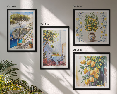 Composição de quadros Limoeiros à beira-mar