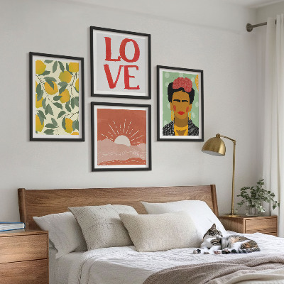 Composição de quadros Inscrição de limões, amor pela paisagem Frida