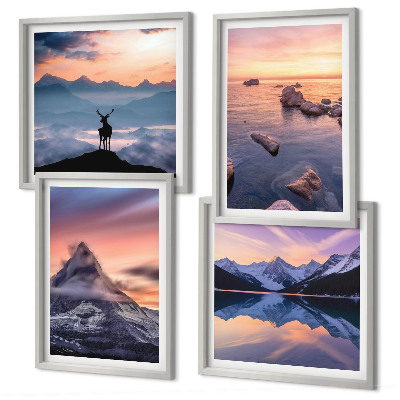 Composição de quadros Paisagens montanhas lagos jelen