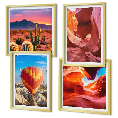 Composição de quadros Paisagens de desfiladeiros desérticos