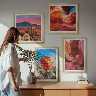Composição de quadros Paisagens de desfiladeiros desérticos