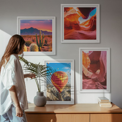 Composição de quadros Paisagens de desfiladeiros desérticos