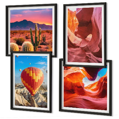 Composição de quadros Paisagens de desfiladeiros desérticos