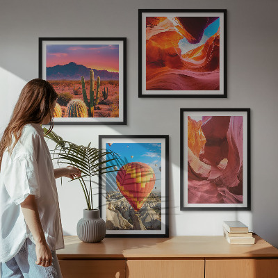 Composição de quadros Paisagens de desfiladeiros desérticos