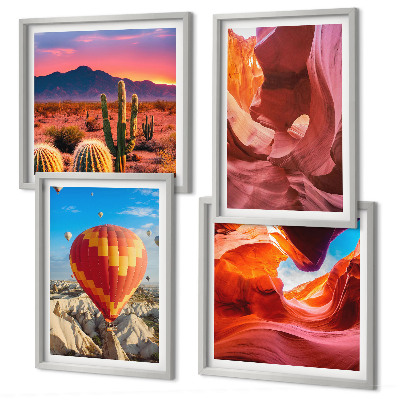 Composição de quadros Paisagens de desfiladeiros desérticos