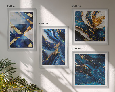 Conjunto de 4 quadros com moldura Padrões abstratos elegantes