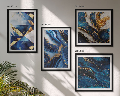 Conjunto de 4 quadros com moldura Padrões abstratos elegantes