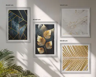 Conjunto de quadros com padrões modernos de plantas