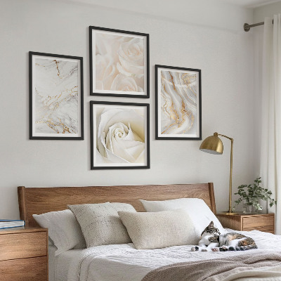 Composição de quadros Padrões de mármore elegantes