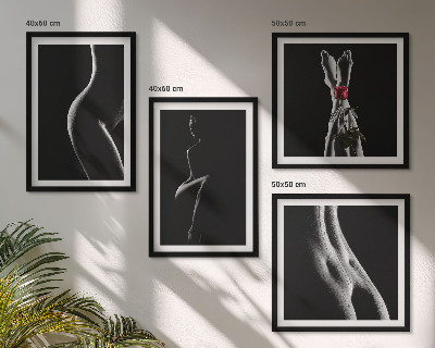 Composição de quadros formas femininas em preto e branco