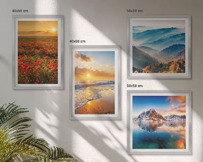 Composição de quadros Paisagens de montanhas e mares no oeste