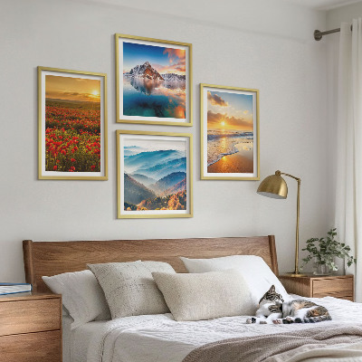 Composição de quadros Paisagens de montanhas e mares no oeste