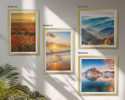 Composição de quadros Paisagens de montanhas e mares no oeste