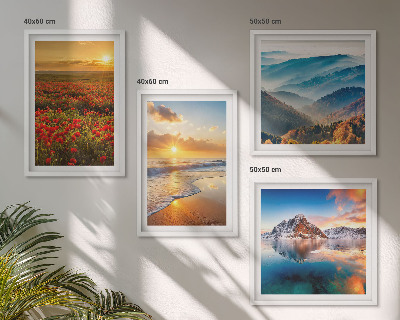 Composição de quadros Paisagens de montanhas e mares no oeste