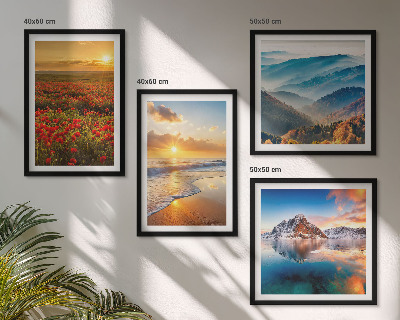 Composição de quadros Paisagens de montanhas e mares no oeste