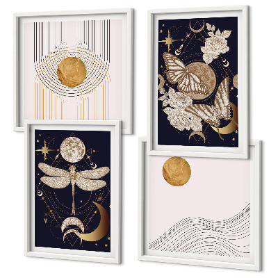 Composição de quadros Motivos da natureza com a lua