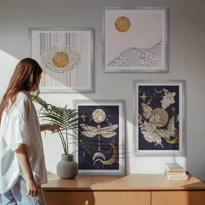 Composição de quadros Motivos da natureza com a lua
