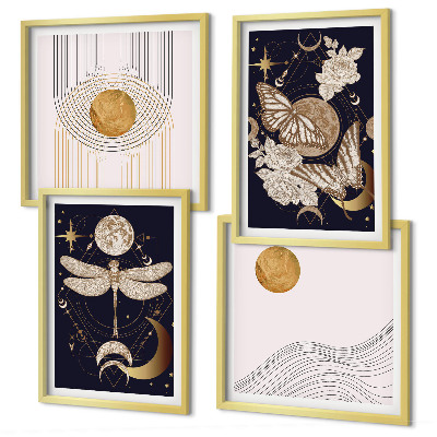 Composição de quadros Motivos da natureza com a lua