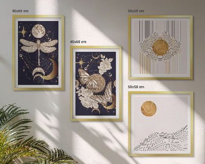 Composição de quadros Motivos da natureza com a lua