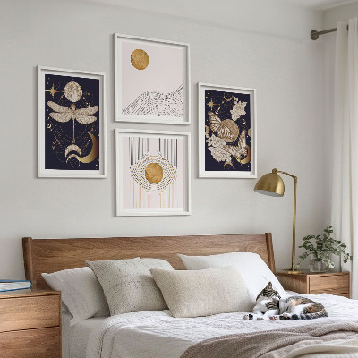 Composição de quadros Motivos da natureza com a lua